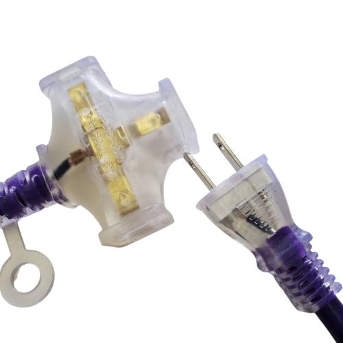 高儀（TAKAGI） カラー延長コード 3口 40cm TG-COD-0043 紫 緑