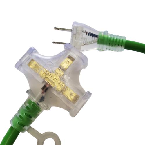 ゴードン　3点 高儀（TAKAGI） カラー延長コード 3口 40cm TG-COD-0043 紫 緑