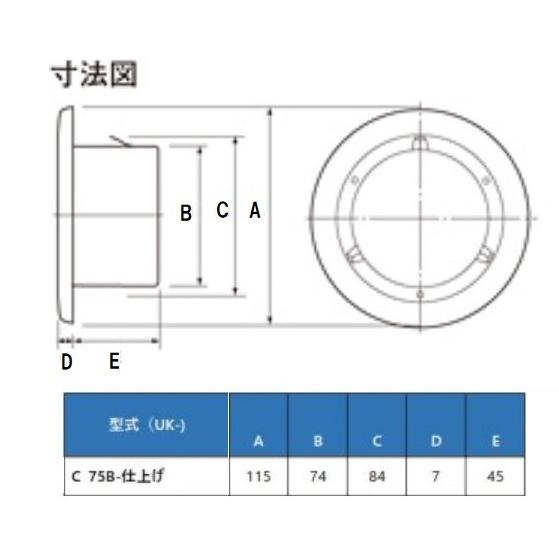 宇佐美工業 ステンレス製 クーラー用 スリーブキャップ UK-C75B-HL