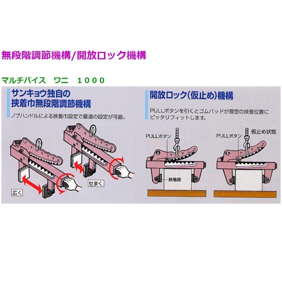 サンキョウ コンクリート吊クランプ マルチバイス ワニ 1000 2台セット  