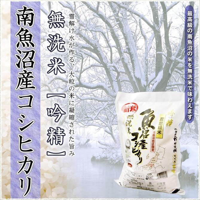 コシヒカリ 無洗米 南魚沼産コシヒカリ 吟精 4kg 令和7年産 (2kg×2袋