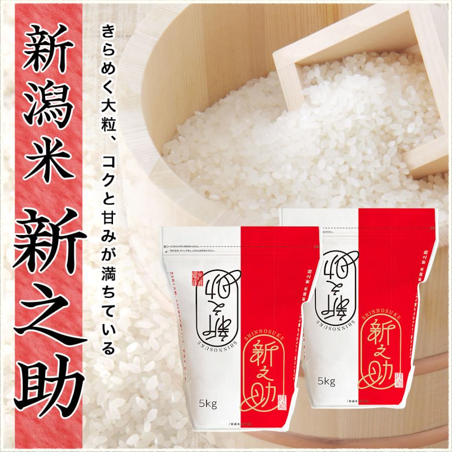 新之助 5kg ×2袋　10キロ　米 07年産 新之助（しんのすけ） 令和7年産 新潟産 10kg(5kg×2袋) 米 保存に便利