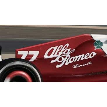 アルファロメオレーシング　カッティングステッカー アルファロメオ Alfa Romeo F1ロゴ 切抜きステッカー 20cm×10.2cm