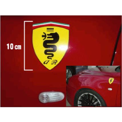 アルファロメオ Alfa Romeo スクーデリア フェラーリ風ステッカー 縦 