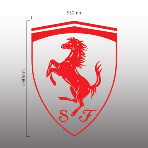 フェラーリ Ferrari SFマーク 縦129cm切抜き カッティング ステッカー