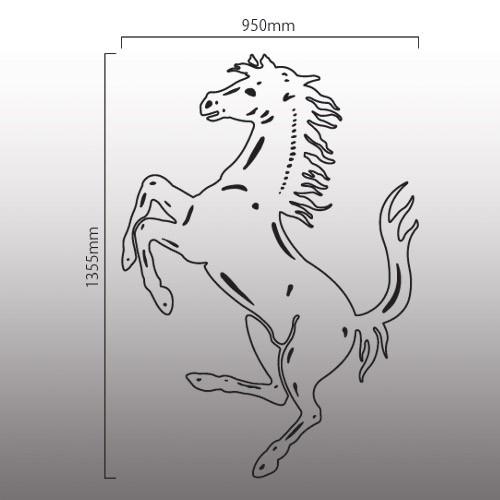 フェラーリ特大ステッカー フェラーリ Ferrari 特大切抜きステッカー 跳馬 縦135.5cm×横95cm