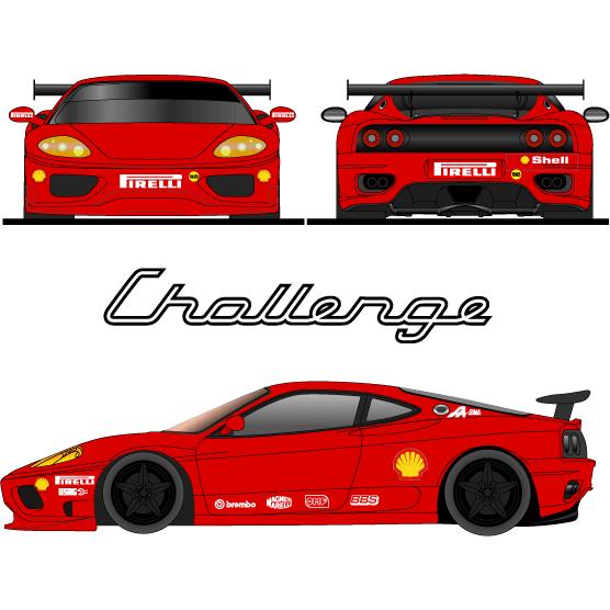 フェラーリ Ferrari チャレンジ仕様 ステッカーセット : imagine-style