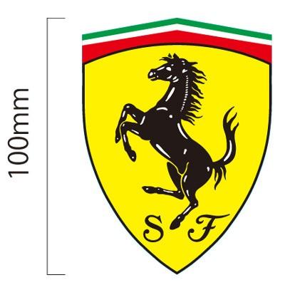 フェラーリ Ferrari スクーデリア ステッカー 縦10cm : imagine-style