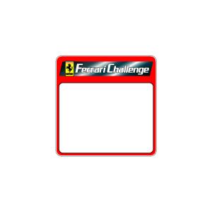 フェラーリ Ferrari用 ゼッケンステッカー（赤） 42cmx42cm