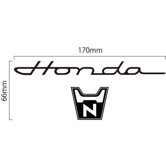 ホンダ HONDA旧ロゴ 切抜きステッカー 銀メッキ カッティング文字 