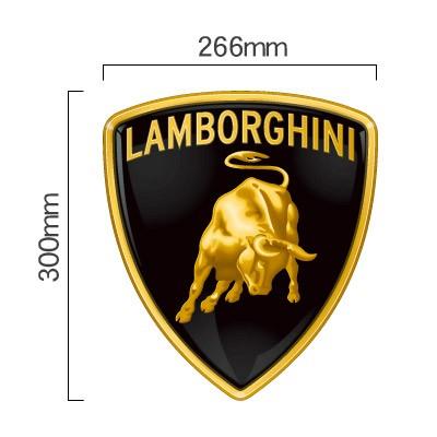 ランボルギーニ Lamborghini エンブレム カラーステッカー 幅266mm×縦