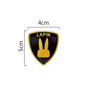 スズキ SUZUKI ラパン ランボルギーニ Lautomobili風 エンブレム 縦5cm