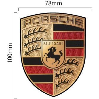 ポルシェ PORSCHE エンブレムステッカー 縦10cm : po-m100 : imagine 