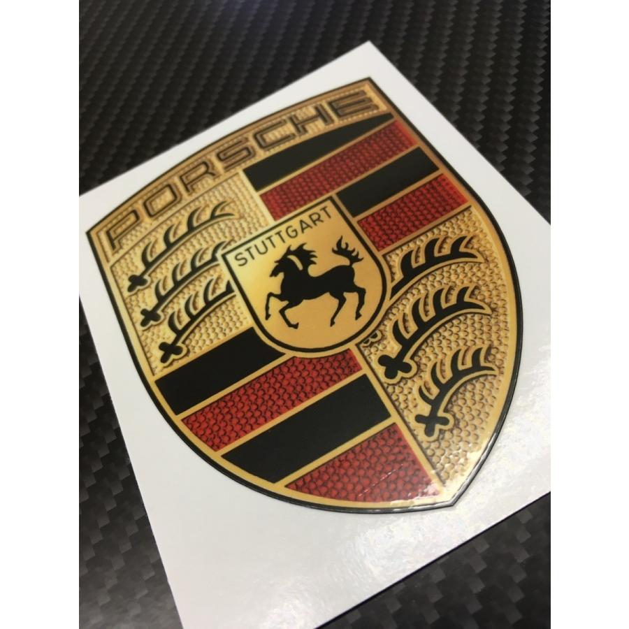 ポルシェ PORSCHE エンブレムステッカー 縦10cm : imagine-style