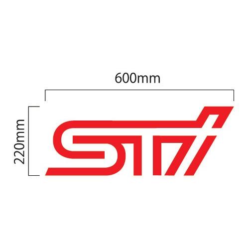 スバル STI ロゴ 切抜きステッカー  600mm×220mm カッティング文字｜imagine-style