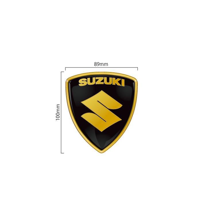 スズキ SUZUKIマーク ランボルギーニ Lautomobili風 エンブレム 縦