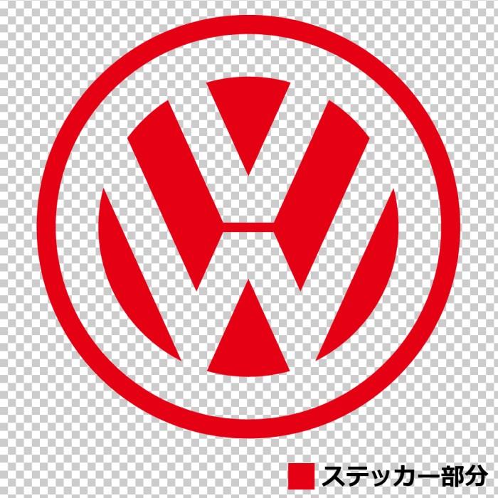 ワーゲン Volkswagen 切抜きステッカー VWマーク特大ロゴ 95cm 