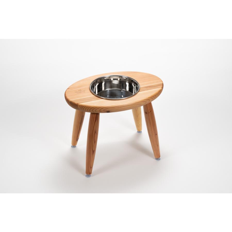 Coron シングル Lサイズ 　大型犬　食器台　国産杉　無垢素材　犬用　食器　フードボウル　 |  | 01