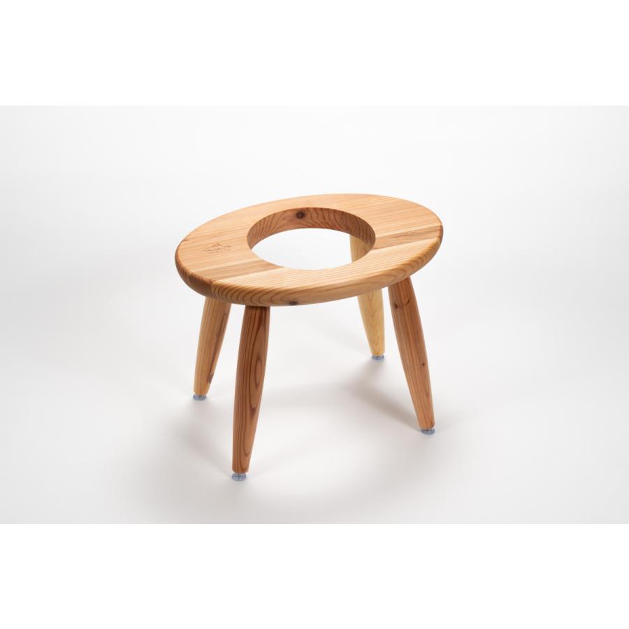 Coron シングル Lサイズ 　大型犬　食器台　国産杉　無垢素材　犬用　食器　フードボウル　 |  | 02