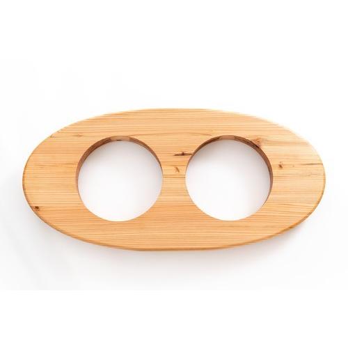 Coron ダブル Lサイズ　大型犬　食器台　国産杉　無垢素材　犬用　食器　フードボウル　 |  | 04