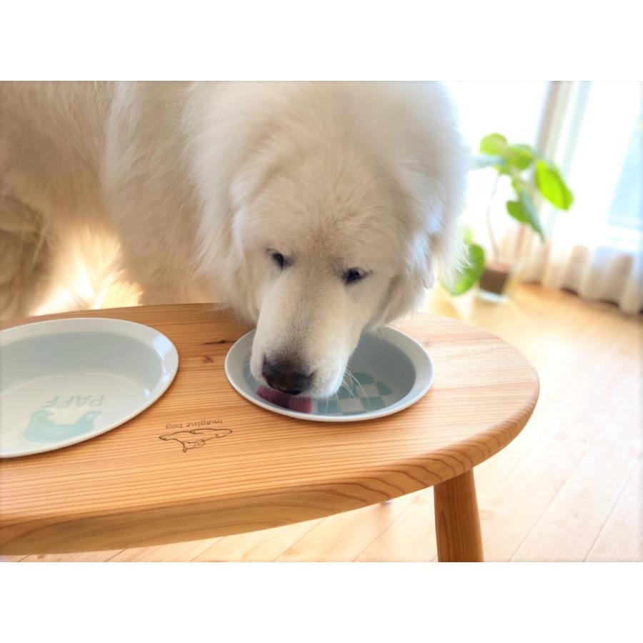 Coron ダブル Lサイズ　大型犬　食器台　国産杉　無垢素材　犬用　食器　フードボウル　 |  | 06