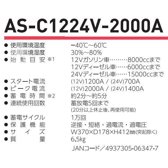日動工業 エンジンスターター ビッグバンSS 屋内型 AS-C1224V-2000Aの画像