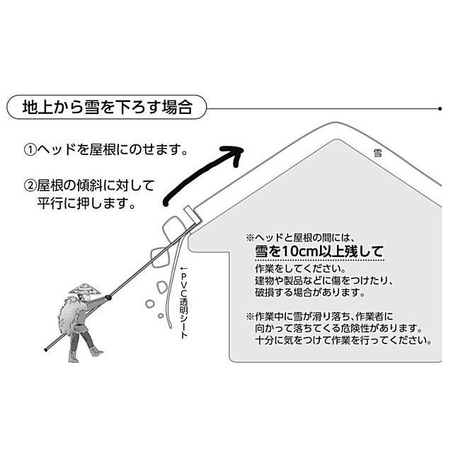 マイスター 雪スライダー（新雪用 屋根の雪下ろし道具）PVC透明シート