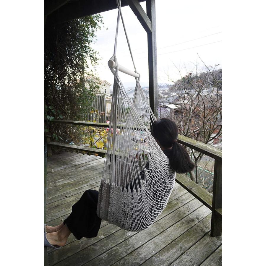 正規品 ハンモックチェア吊り上げロープ付 コットン ハンモック リラックスチェア リビング デッキ ベランダ バルコニー キャンプ 保障できる Bitcoinbro Frankhawley Com