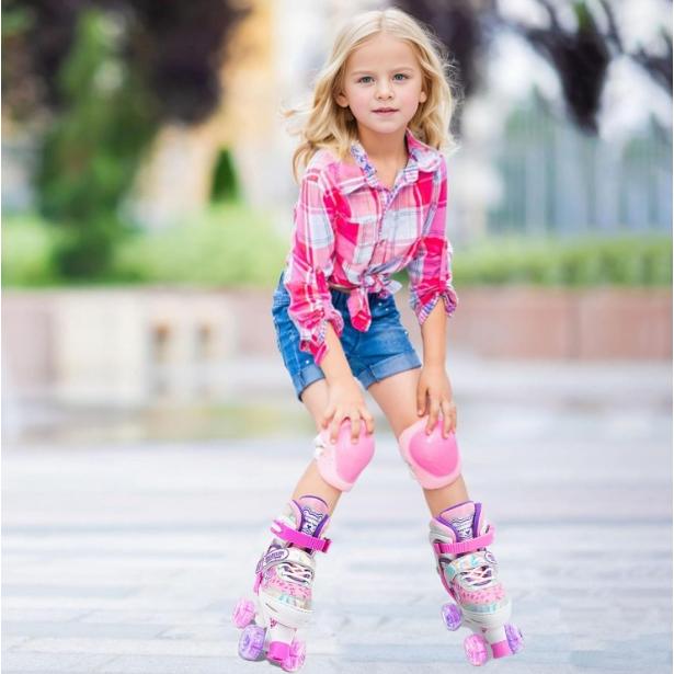 インラインスケート ローラースケート 子供用 調節可能 キッズ 発光