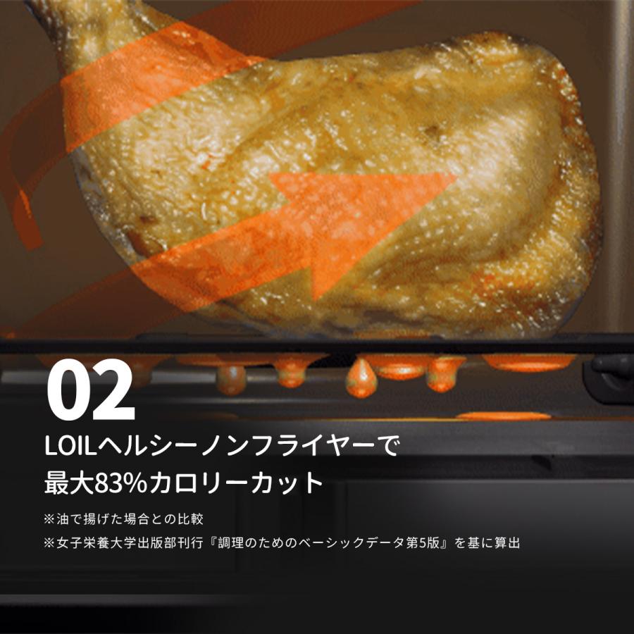 ノンフライヤー loil 和食モード 日本語タッチパネル 2.4L 電気