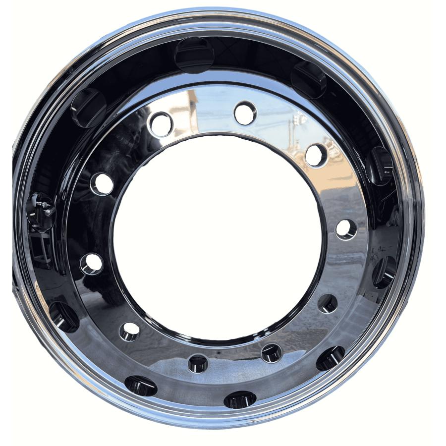 メッキ　イミテーションまとめ約10.2kg アルミメッキホイール ISO 22.5x8.25 10穴 クロムメッキホイール