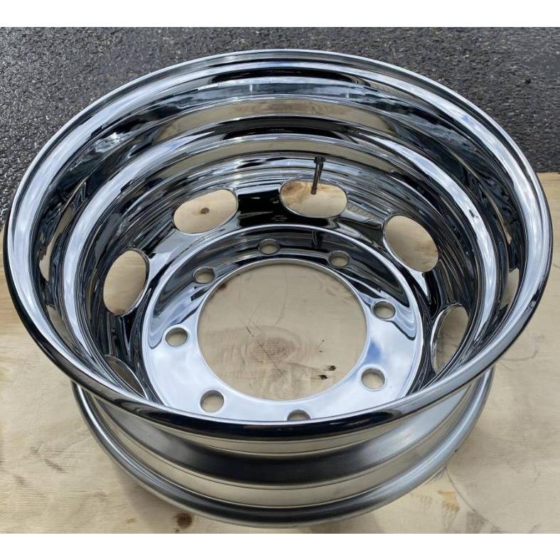 メッキホイール ISO 19.5x6.75 8穴 リア用 クロムメッキホイール 
