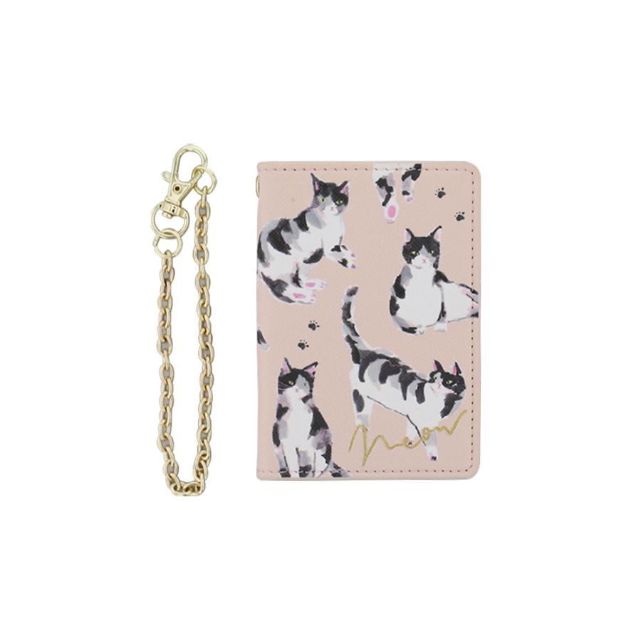 パスケース アクリルミラー付き 定期入れ 猫パターン Gpc0038 Pk ピンク 雑貨 おしゃれ かわいい 1 3003 Iphoneケース買うならイマイ屋 通販 Yahoo ショッピング