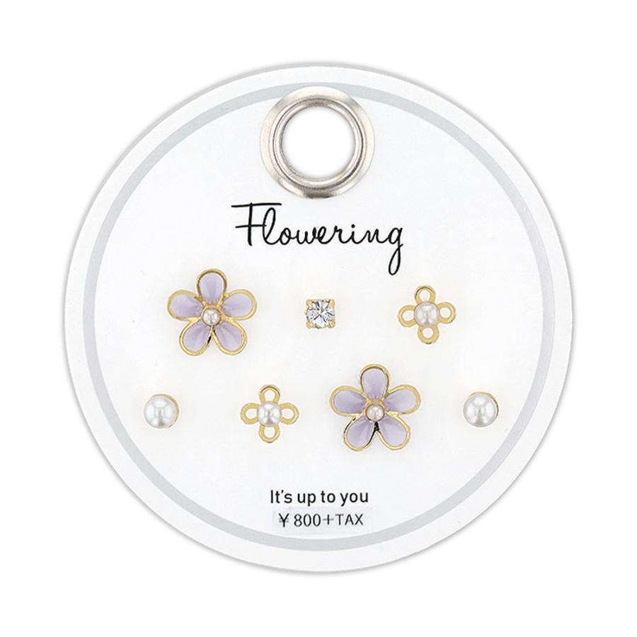 ピアス プチプラ 安い プレゼント レディース メンズ 10代 代 30代 40代 セットピアス フラワー p1745 Pu パープル 雑貨 おしゃれ かわいい 1 3847 Iphoneケース買うならイマイ屋 通販 Yahoo ショッピング
