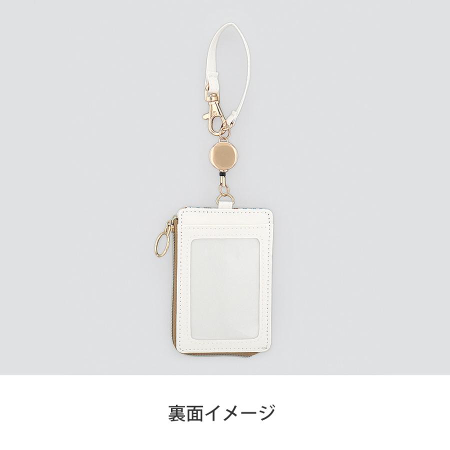 アイボリー フラワーモチーフ バスケット Flowering（フラワーリング） パスケース メンズ レディース 定期入れ