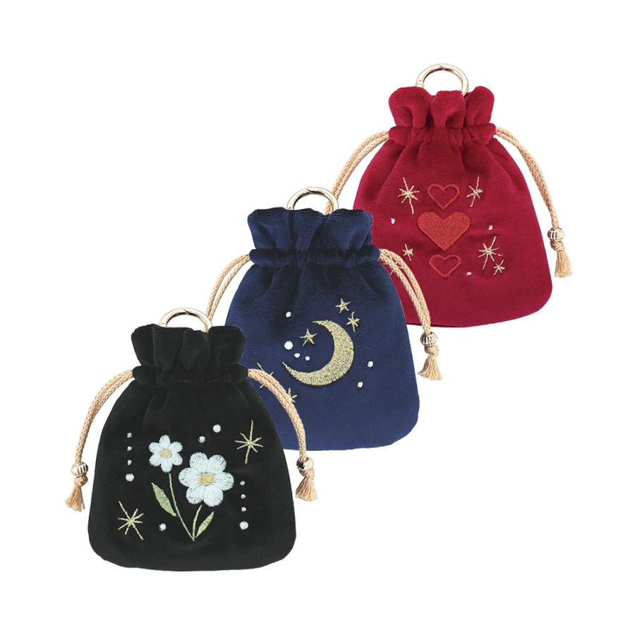 Flowering ポーチ 小物収納 小物入れ 小銭入れ 化粧ポーチ 巾着ポーチ