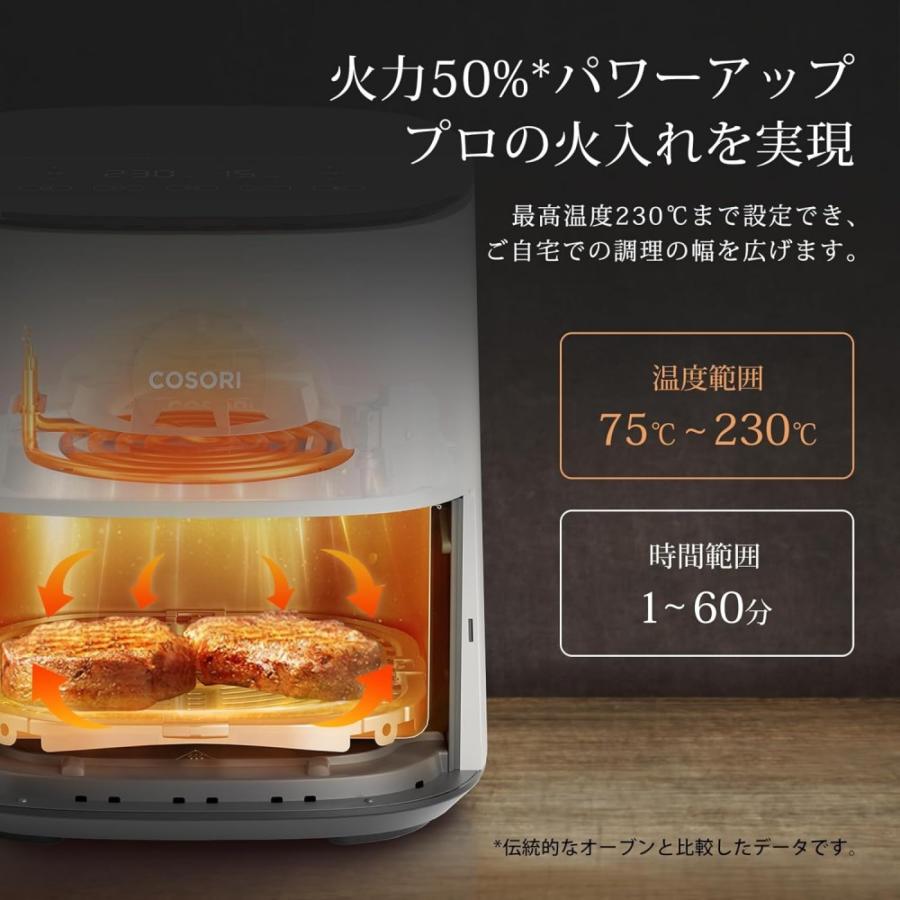 COSORI ノンフライヤー CAF-L501-KJP 4.7L エアフライヤー 大容量 電気
