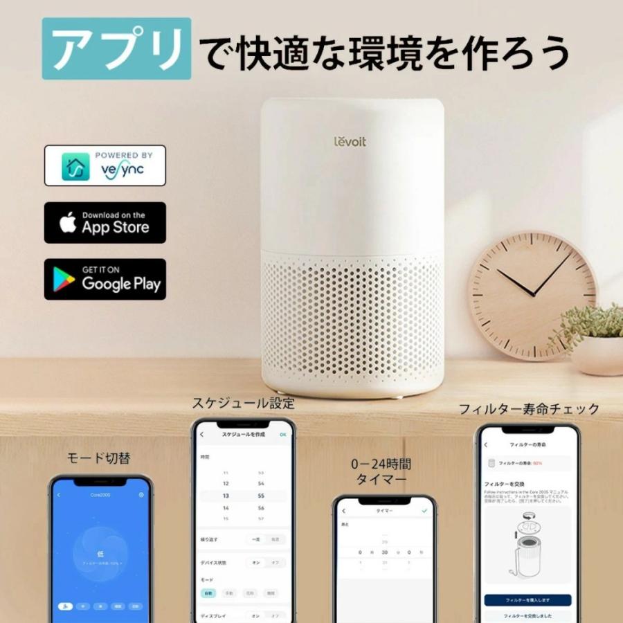 Levoit Core 200S 空気清浄機 18畳対応 H13 HEPA 小型 プラズマイオン