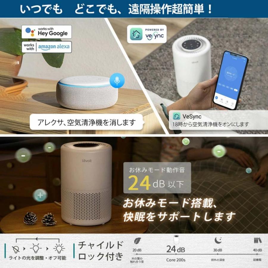 Levoit Core 200S 空気清浄機 18畳対応 H13 HEPA 小型 プラズマイオン