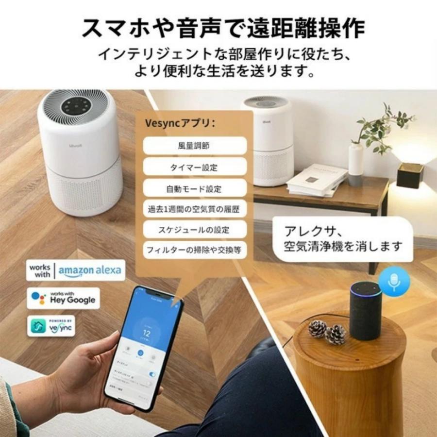 Levoit Core 300S 空気清浄機 20畳対応 H13 HEPA 小型 WiFi 花粉 PM2.5