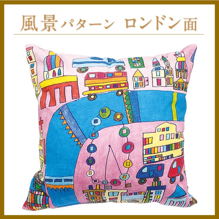 184) ハンドメイド クッションカバー  ⭐︎ロンドンシーン 184) ハンドメイド クッションカバー ⭐︎ロンドンシーン 184