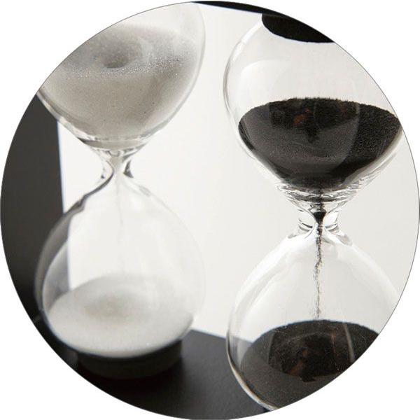 砂時計 3分計 5分計 サンドタイマー 茶谷産業 モノトーン 木枠 シック 333-102 送料無料 | Fun Science | 01