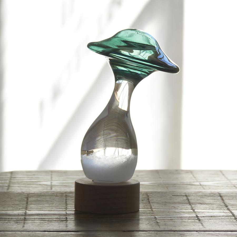 ストームグラス気象計 気象予報計 きのこ グリーン Fun Science 333-404GR ギフト プレゼント 送料無料 | Fun Science | 01