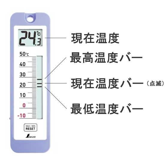 デジタル温度計 シンワ 防水 最高最低温度 73043 バー表示 | シンワ（工具） | 02