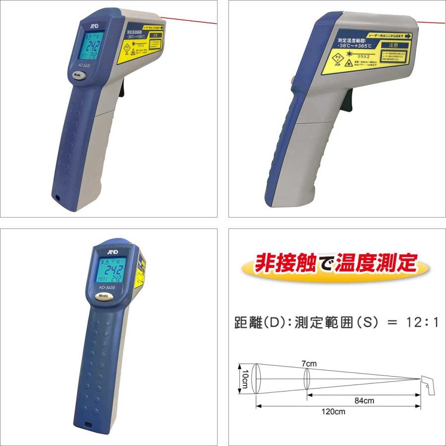 エー・アンド・デイ（A&D） 放射温度計 レーザーマーカー 非接触温度計
