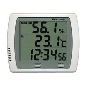 大画面デジタル温度計:時計/温・湿度計AD-5681〜〒郵送可￥320｜imanando