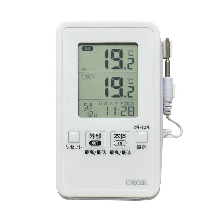 グット電機製　温度計セット CRECER（クレセル） デジタル温度計 外部センサー 温度計 3m AP-09W