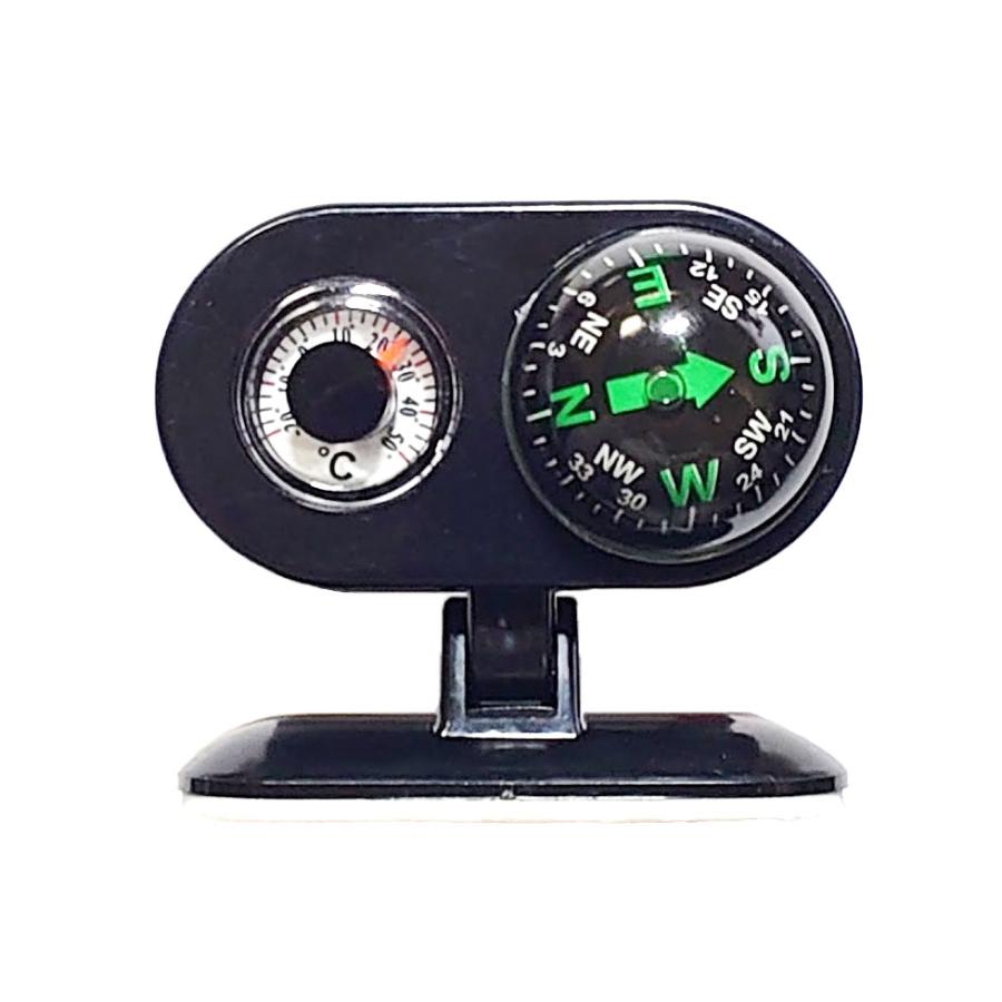 コンパス 車用ボールコンパス 方位磁石 2in1 温度計 C288-3 送料無料