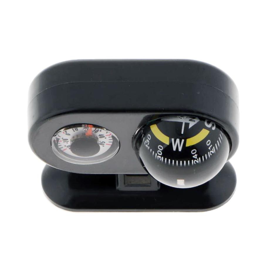 コンパス 車用ボールコンパス 方位磁石 2in1 温度計 C288-3 送料無料