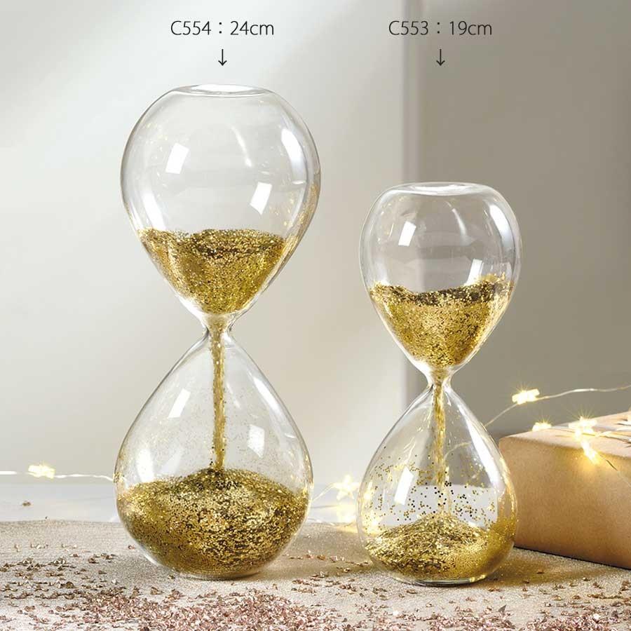 砂時計：MASCAGNI 金 グリッター ガラス砂時計 C553 : いま何度 - 通販